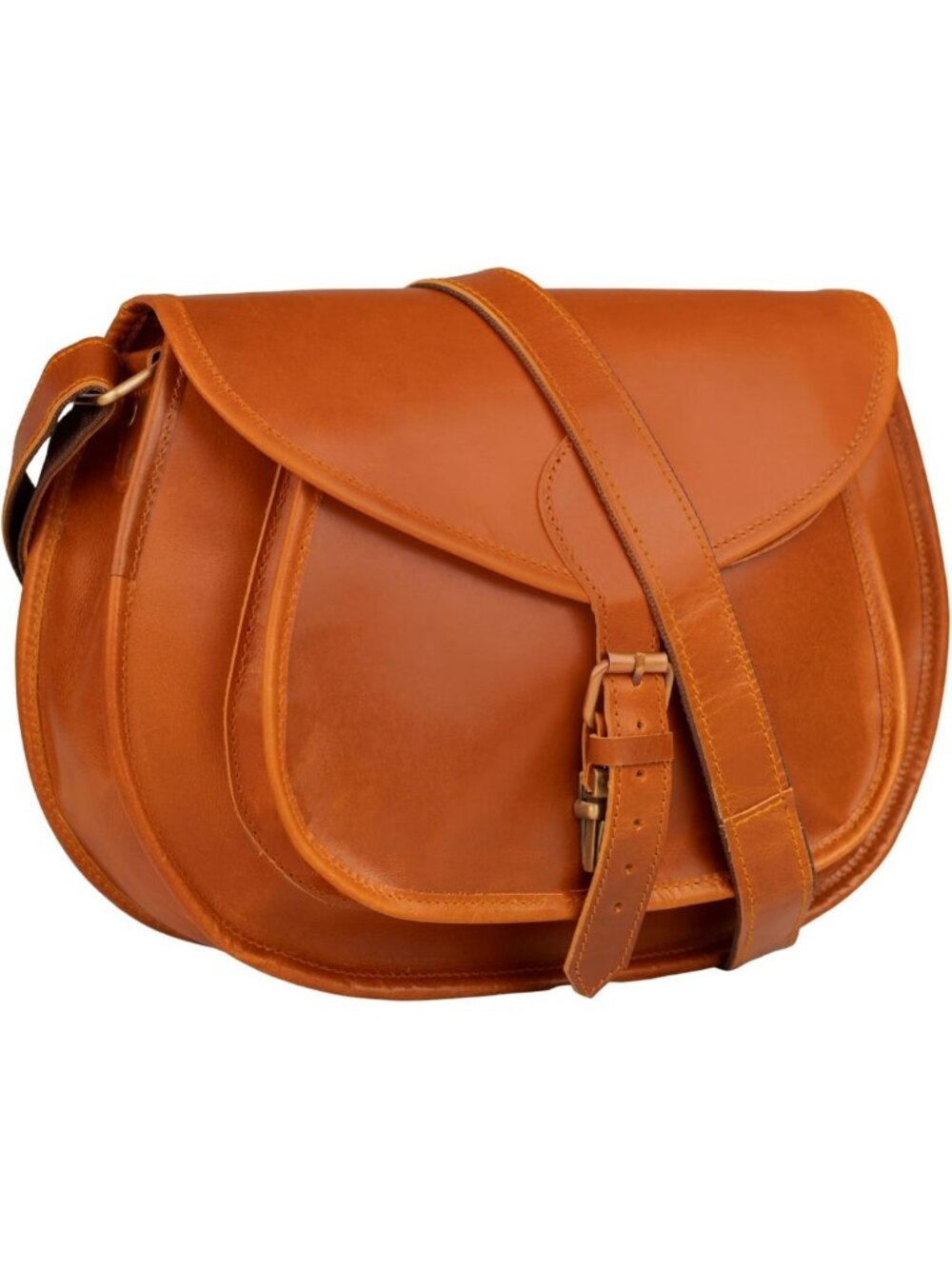 Handmade Vintage Leather Crossbody Bag for Women - Stylish Shoulder Handbag